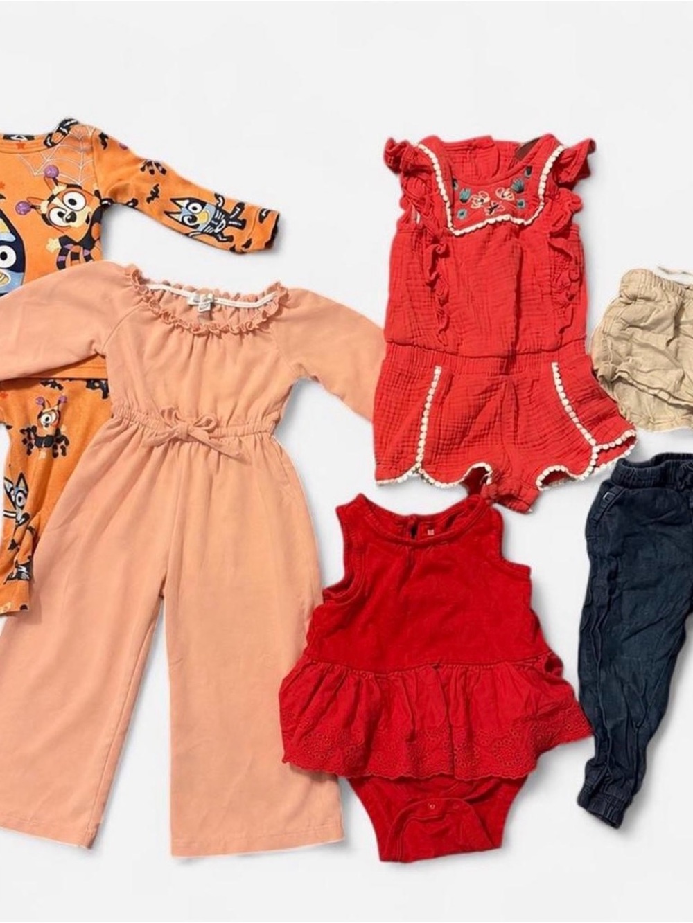 Toddler Girls Clothing Bundle 18 Month Gap, Baileys Blossom, Bluey, Oshkosh, etc